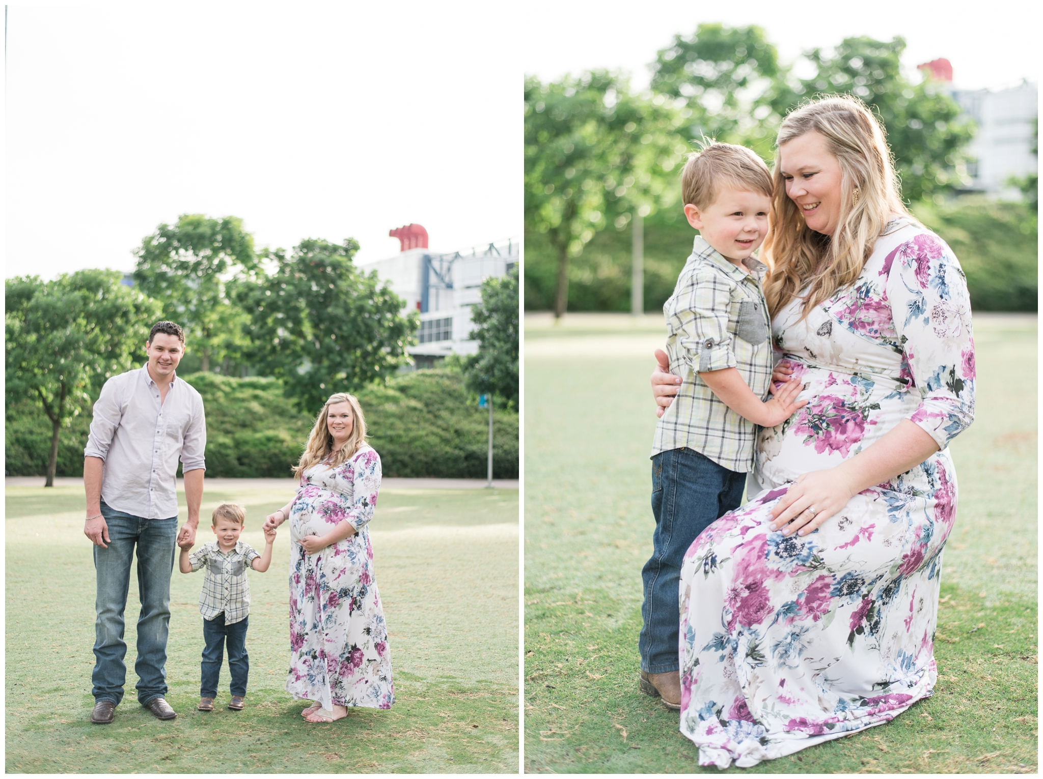Houston family photographer - early morning maternity portrait session